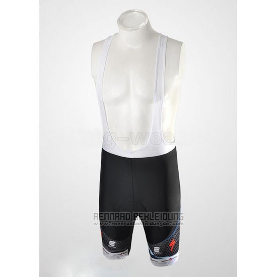 2010 Fahrradbekleidung Saxo Bank Shwarz und Wei Trikot Kurzarm und Tragerhose